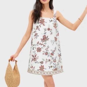 Tuckernuck x Studio McGee Cream Floral Linen Sundress with Rust and Blue Accents